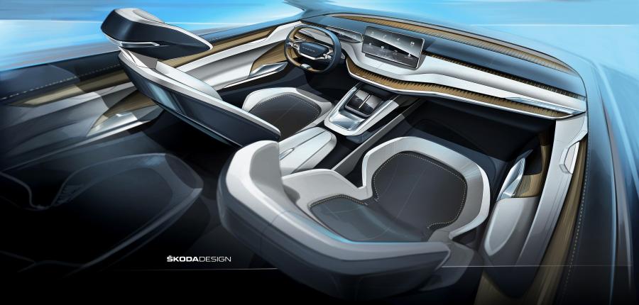 Эскиз Skoda Vision iV 2019 года  (фото 11 из 30)